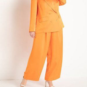 Satin Pleated wide-legged pants